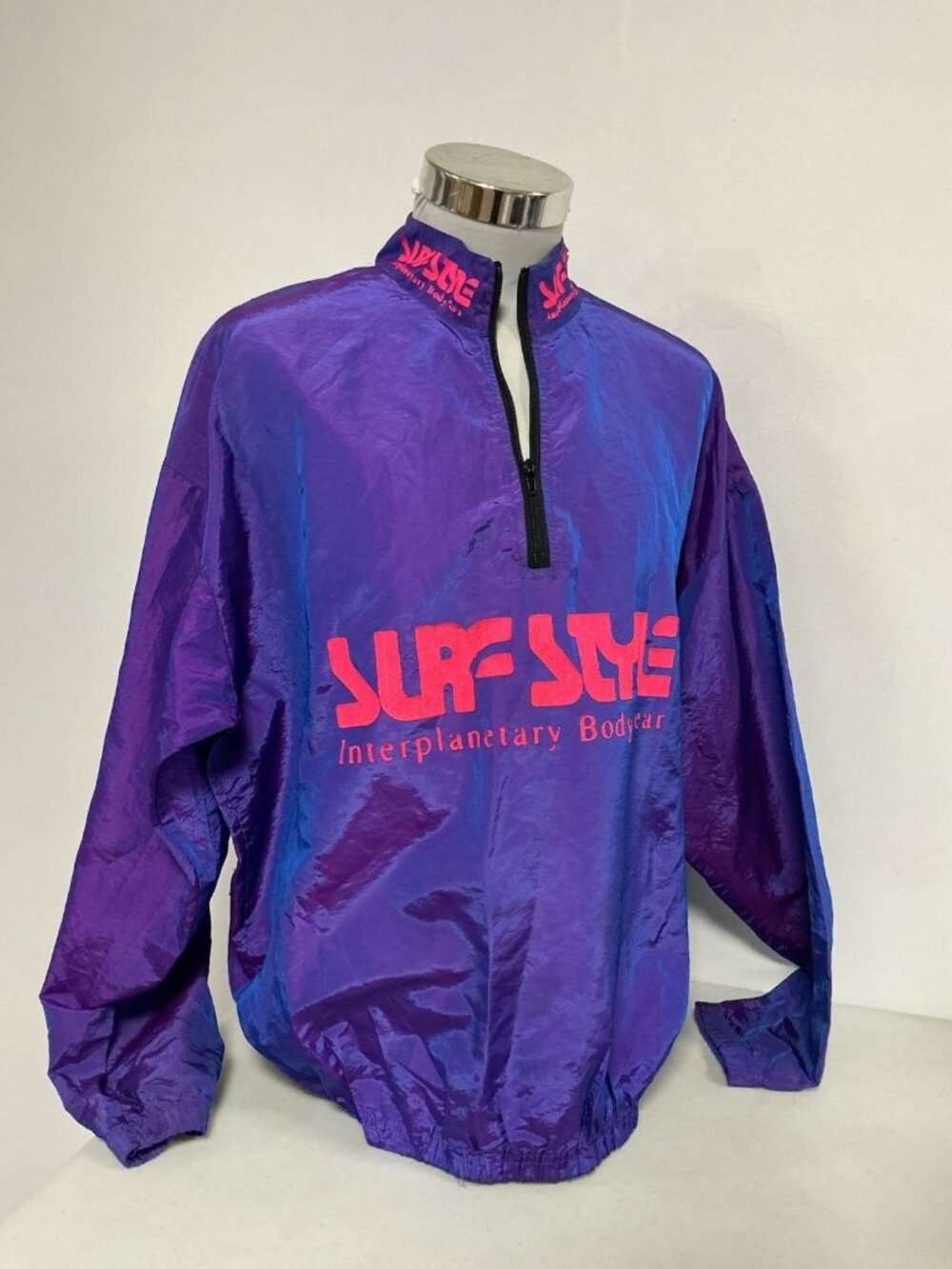 Vintage Retro 80s Surf Style Windbreaker Jacket Pullover